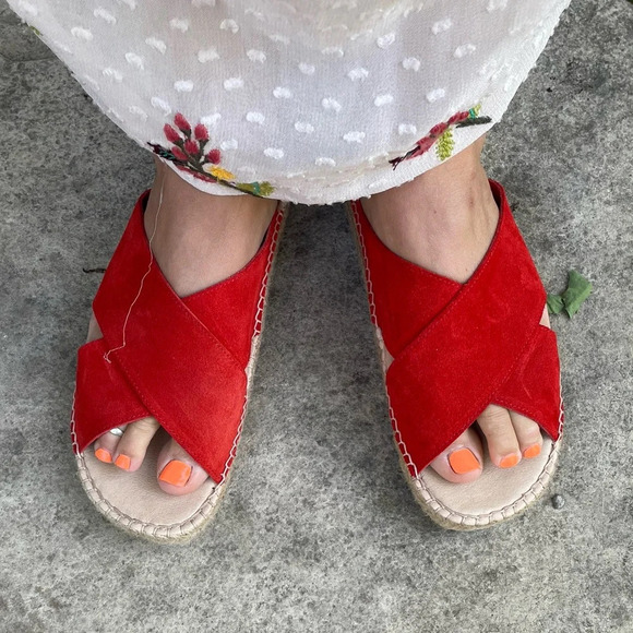 David Tyler Betty Espadrille cross front  sandal, size 40 - Picture 2 of 8